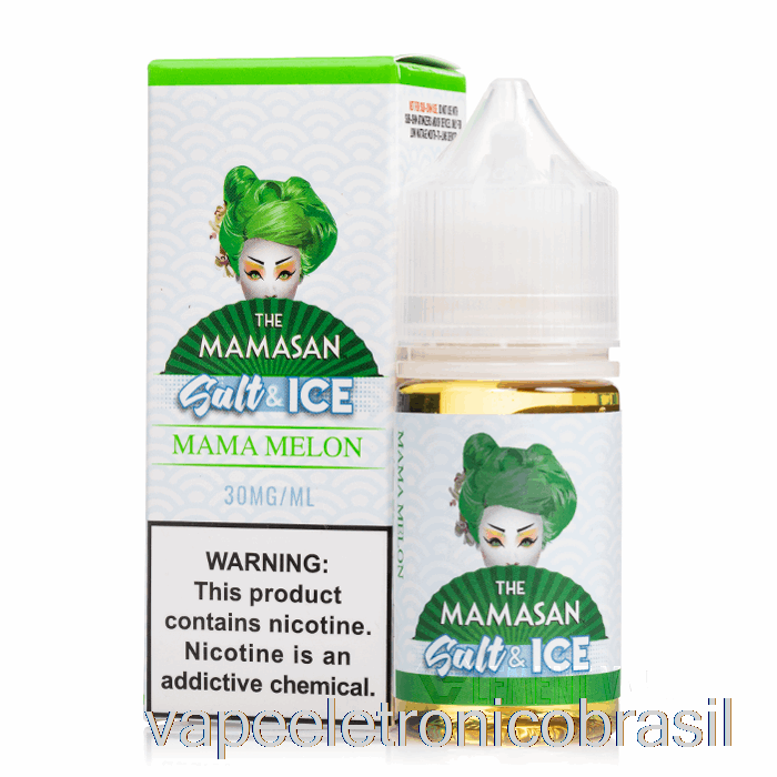 Vape Recarregável Gelo Mama Melon Salt - The Mamasan E-liquid - 30ml 50mg